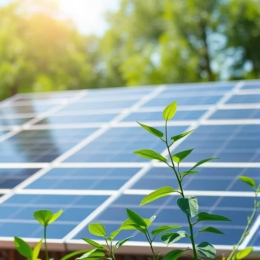 About image: conceptual fusion of natural elements with subtle technological patterns.